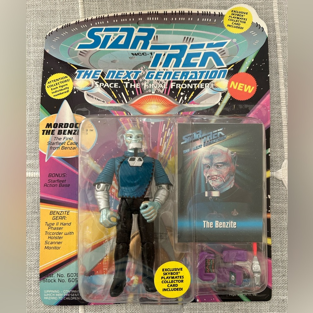 1993 Star Trek The Next Generation Mordock The Benzite Action Figure - NOS